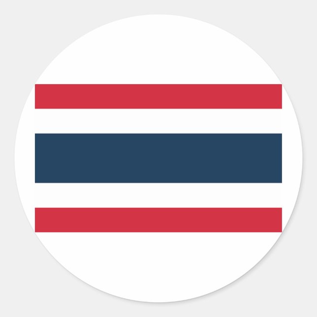 Flagge Thailands Runder Aufkleber (Vorderseite)