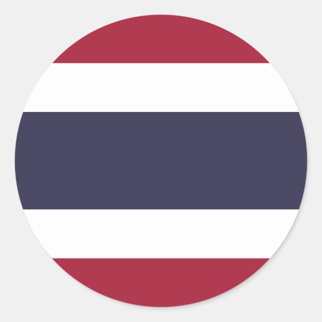 Flagge Thailands Runder Aufkleber (Vorderseite)
