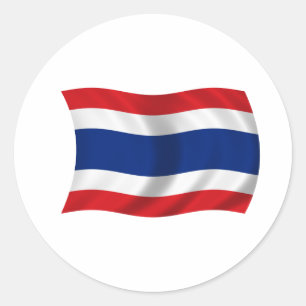 Flagge Thailands Runder Aufkleber