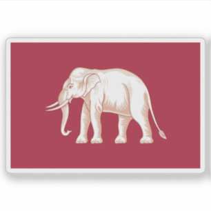 Flagge Thailands (Siam, 1843 - 1916) Aufkleber