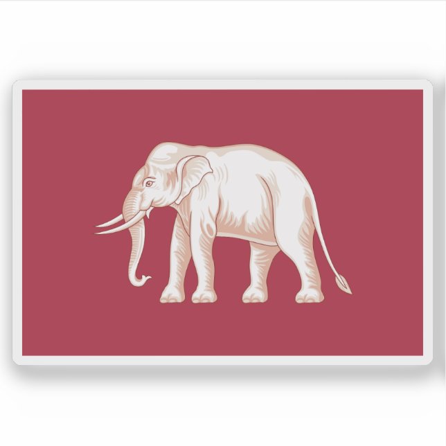 Flagge Thailands (Siam, 1843 - 1916) Aufkleber (Vorderseite)