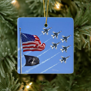 Flagge Thunderbird Jets USA MIA/POW Keramikornament