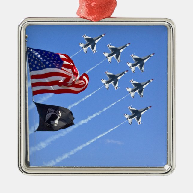 Flagge Thunderbird Jets USA MIA/POW Ornament Aus Metall (Vorne)