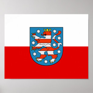 Flagge Thüringen Poster
