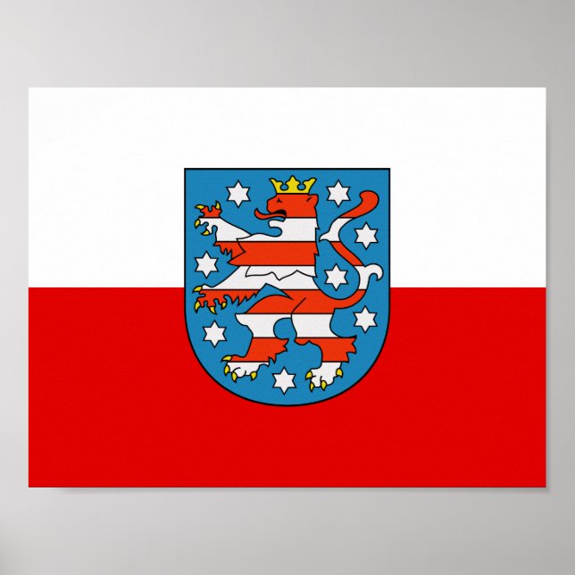 Flagge Thüringen Poster (Vorne)