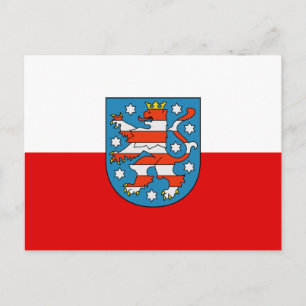 Flagge Thüringens Postkarte