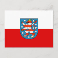 Flagge Thüringens Postkarte