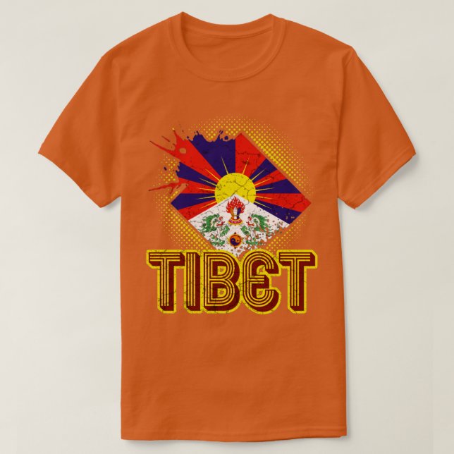Flagge Tibets T-Shirt (Design vorne)
