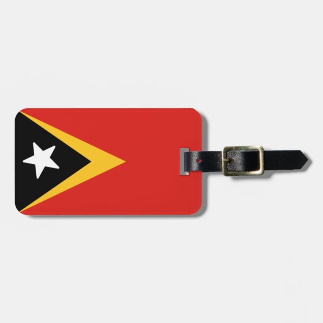 Flagge Timor-Lestes Gepäckanhänger (Vorderseite horizontal)