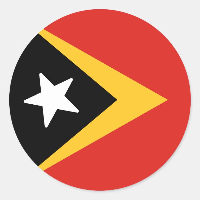 Flagge Timor-Lestes Runder Aufkleber (Vorderseite)