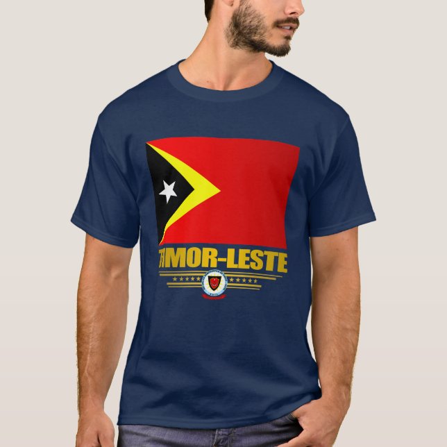 Flagge Timor-Lestes T-Shirt (Vorderseite)