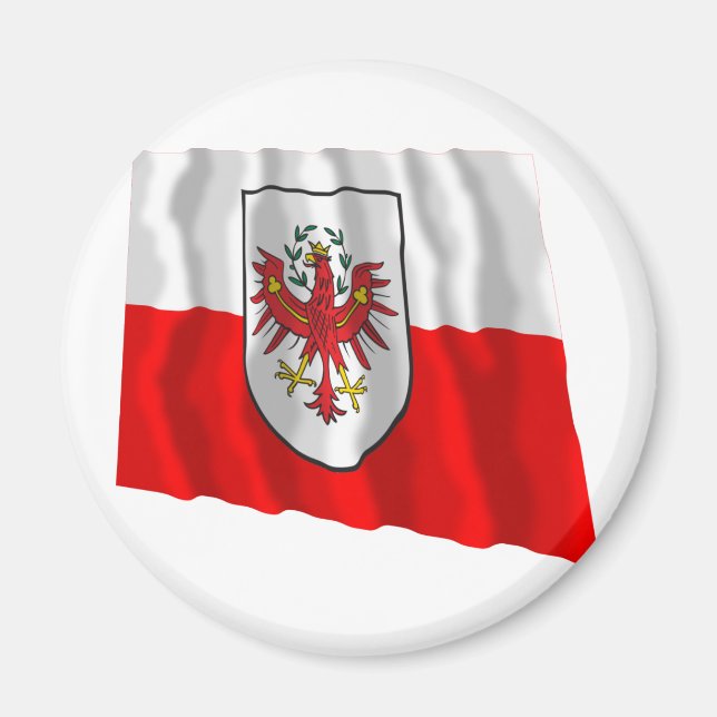Flagge Tirols, Österreich Magnet (Vorne)