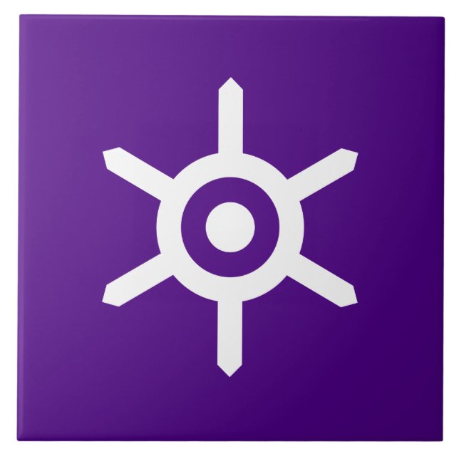 Flagge Tokios (Stadt der japanischen Hauptstadt) Fliese (Vorderseite)