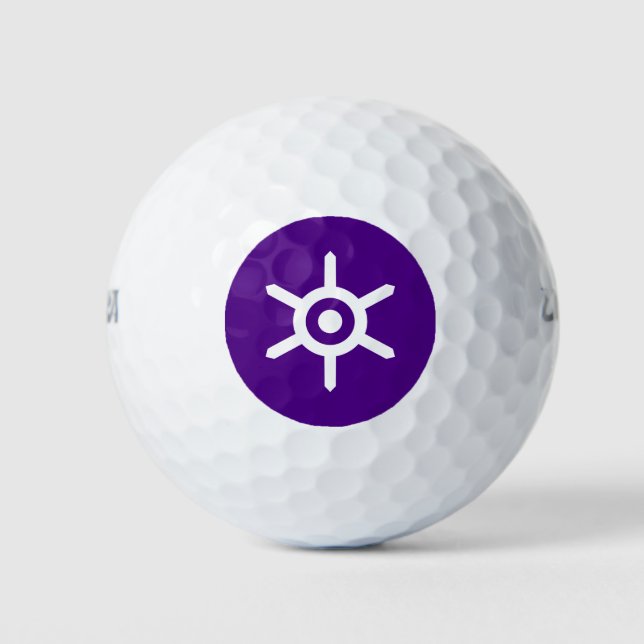 Flagge Tokios (Stadt der japanischen Hauptstadt) Golfball (Vorderseite)