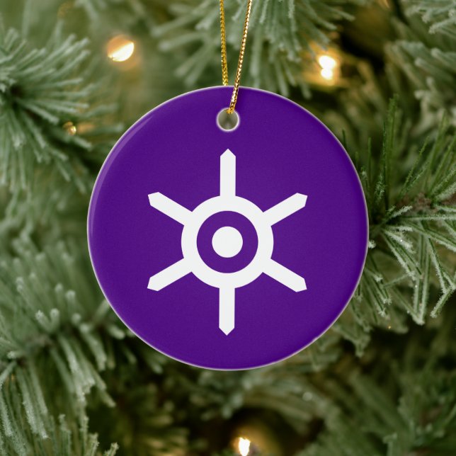 Flagge Tokios (Stadt der japanischen Hauptstadt) Keramik Ornament (Baum)