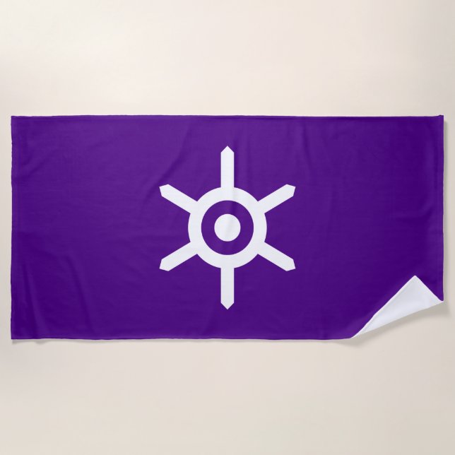 Flagge Tokios (Stadt der japanischen Hauptstadt) Strandtuch (Vorderseite)
