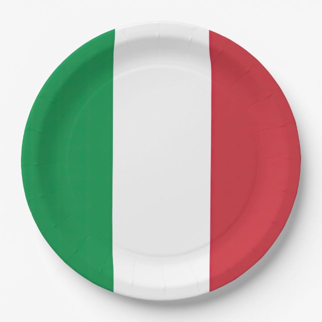 Flagge Tricolore Pappteller (Vorderseite)