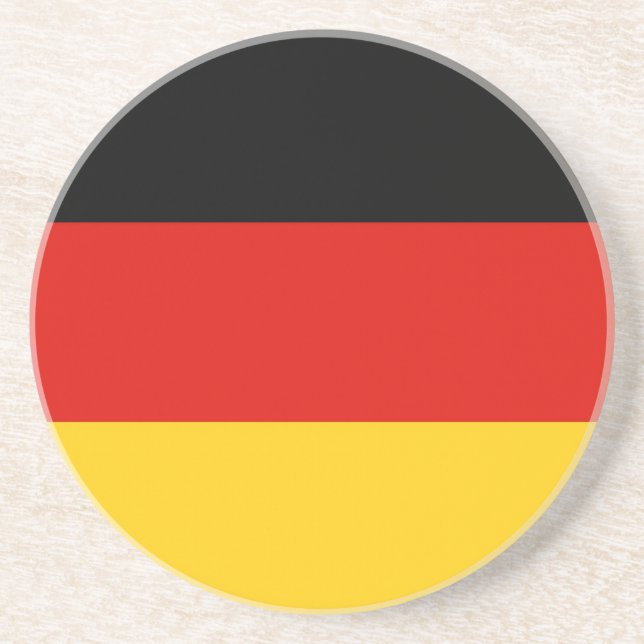 Flagge Trikolorisches Deutschland Getränkeuntersetzer (Vorne)