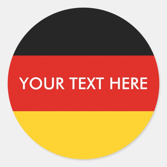 Flagge Trikolorisches Deutschland Runder Aufkleber (Vorderseite)