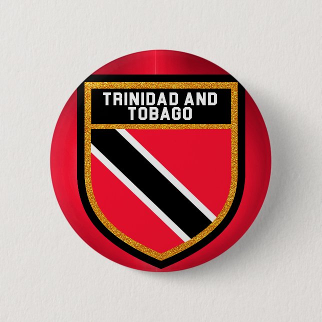 Flagge Trinidad und Tobago Button (Vorderseite)