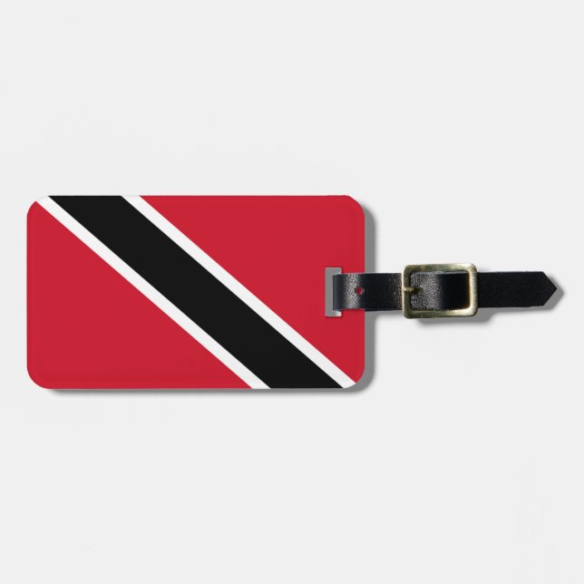 Flagge Trinidad und Tobago einfacher Gepäckanhänger (Vorderseite horizontal)