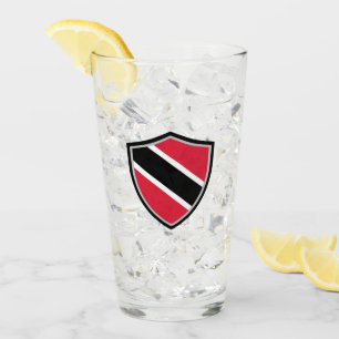 Flagge Trinidad und Tobago Glas