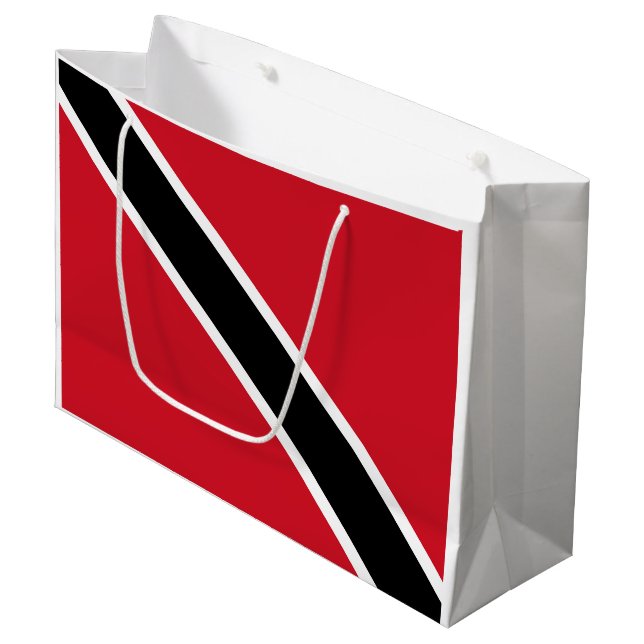 Flagge Trinidad und Tobago Große Geschenktüte (Vorderseite Schrägansicht)