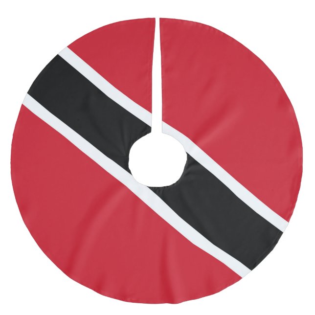 Flagge Trinidad und Tobago Polyester Weihnachtsbaumdecke (Vorderseite)