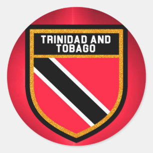 Flagge Trinidad und Tobago Runder Aufkleber