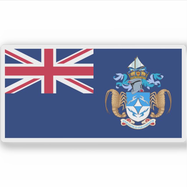 Flagge Tristan da Cunha, Vereinigtes Königreich Aufkleber (Vorderseite)