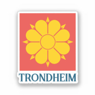 Flagge Trondheim, Norwegen Aufkleber