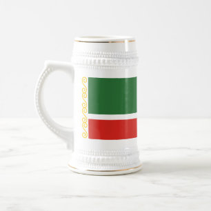 Flagge Tschetscheniens Bierglas