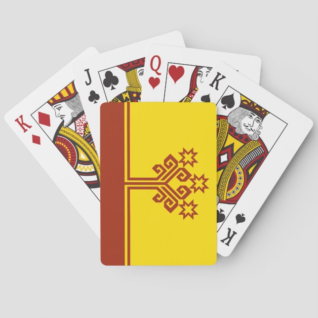 Flagge Tschuwaschiens Spielkarten (Rückseite)