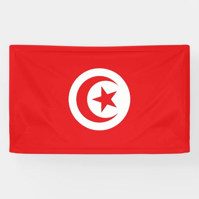 Flagge Tunesiens Banner (Horizontal)
