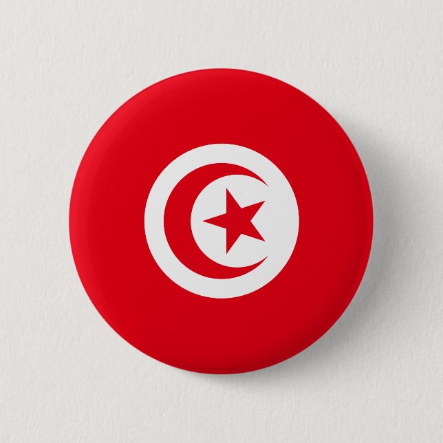 Flagge Tunesiens Button (Vorderseite)
