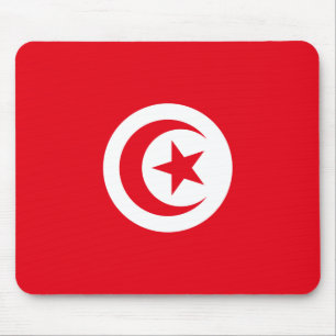 Flagge Tunesiens Mousepad
