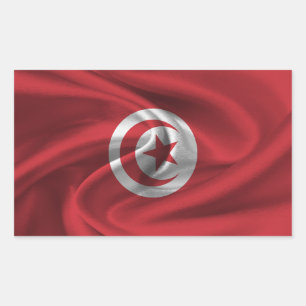 Flagge Tunesiens Rechteckiger Aufkleber