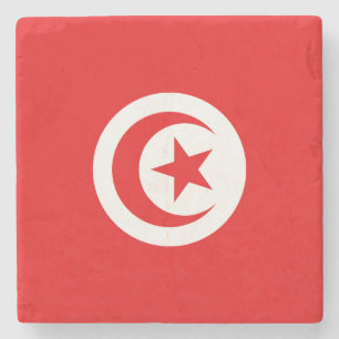 Flagge Tunesiens Steinuntersetzer