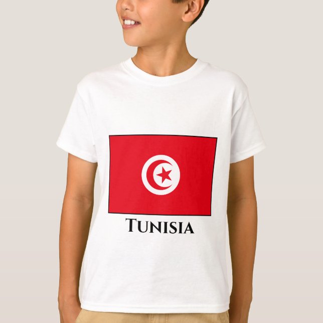 Flagge Tunesiens T-Shirt (Vorderseite)