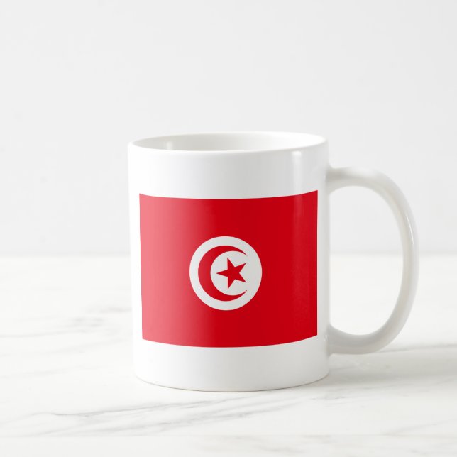 Flagge Tunesiens Tasse (Rechts)