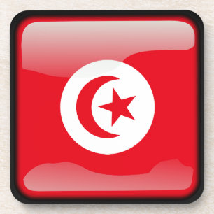 Flagge Tunesiens Untersetzer