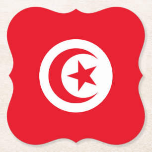 Flagge Tunesiens Untersetzer