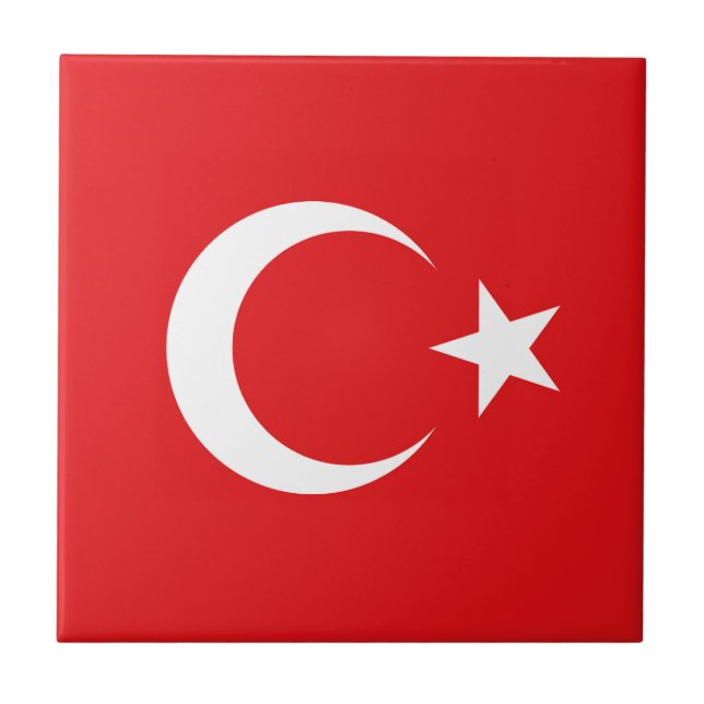 Flagge Türkei Fliese (Vorderseite)
