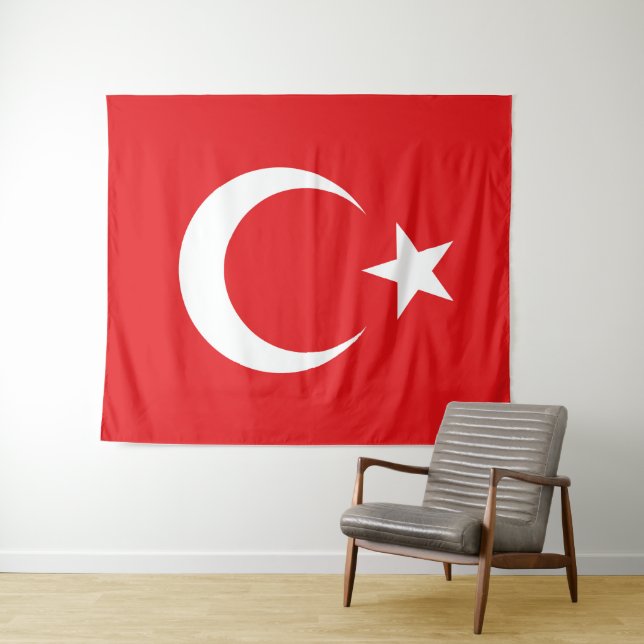 Flagge Türkei Wandteppich (Beispiel (Horizontal))