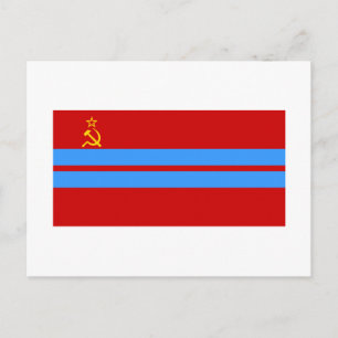 Flagge Turkmen Postkarte