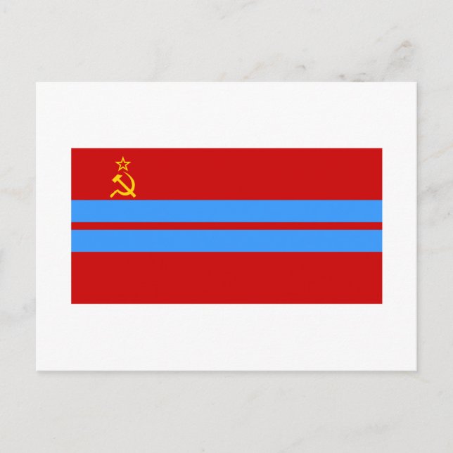 Flagge Turkmen SSR Postkarte (Vorderseite)