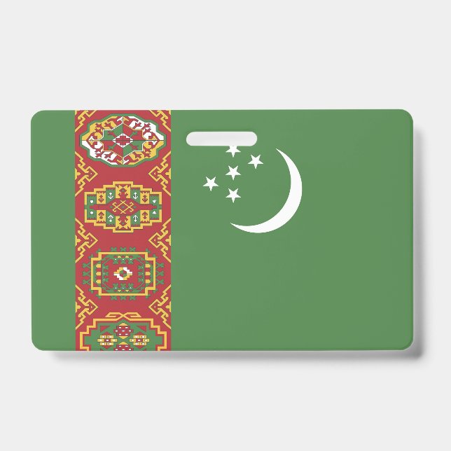 Flagge Turkmenistans Ausweis (Vorderseite)
