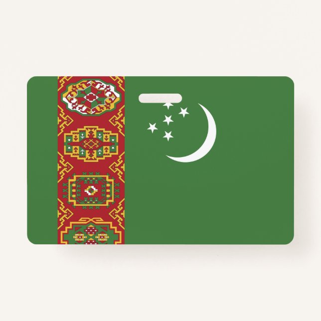 Flagge Turkmenistans Ausweis (Vorderseite)