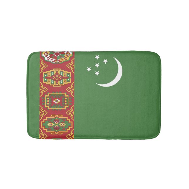Flagge Turkmenistans Badematte (Vorderseite)