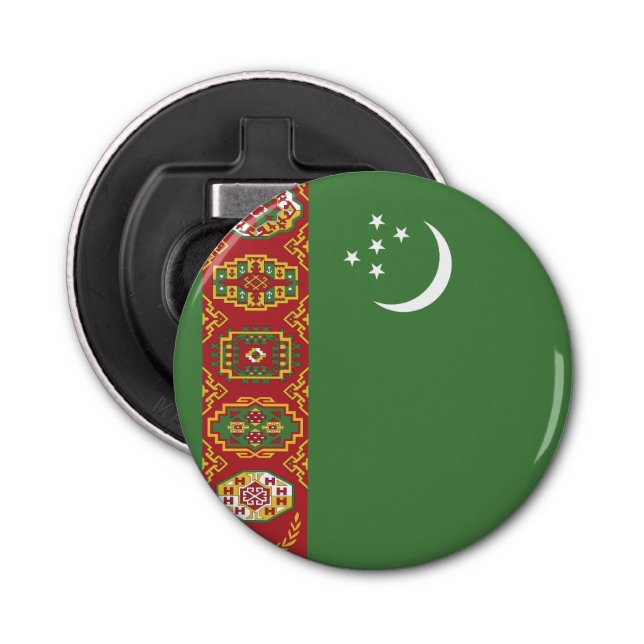 Flagge Turkmenistans Flaschenöffner (Vorderseite)